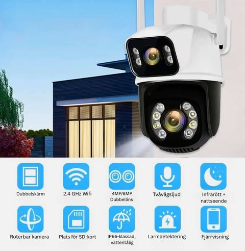 8MP 4K iCSee Wifi-kamera