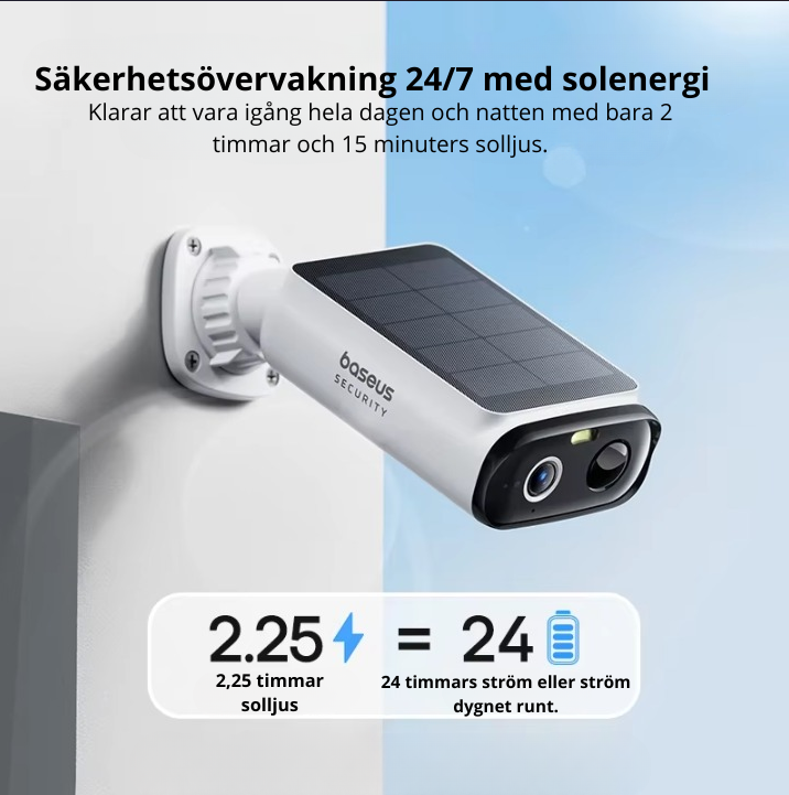 Baseus Security S1 Lite Solcellsövervakningskamera Trådlös